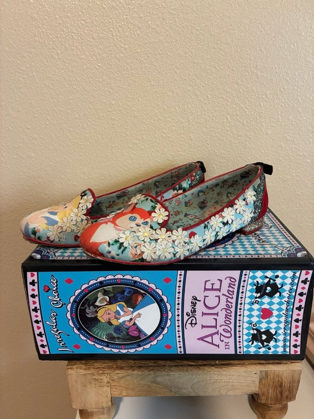Irregular Choice Alice in Wonderland Shoes and Box Size EUR 37/6.5